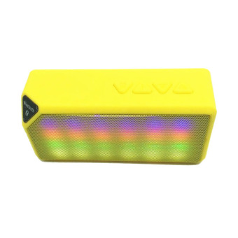 Mini X3S Wireless Bluetooth Speaker LED Lights (Yellow) - Intl
