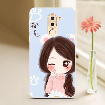 Colorful Clear Silicon Phone Case TPU Cartoon Phone Cover Soft Phone Protect for Huawei Honor 6X - intl