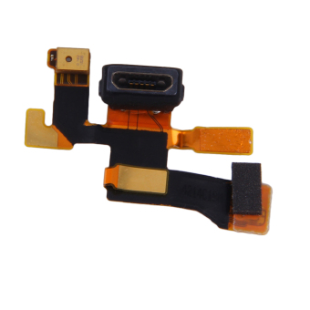 Micro USB Connector Microphone Charging Port Flex Cable for Nokia Lumia 1020 (Gold)