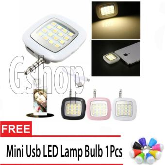 Gshop Universal Lampu Selfie Flash Light Untuk Smartphone Free USB LED Portable Mini Light Lamp Bulb