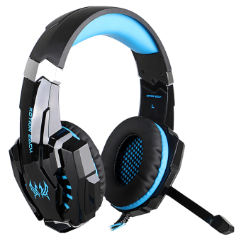 Kotion Each USB 3.5mm Wired with Noise Isolation Over-ear LED Light Gaming Stereo Headphone (Blue/Black)