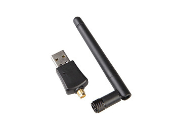 300Mbps RTL8192CU 2T2R 802.11 B/g/n WIFI USB Adapter Wifi Dongle with External Antenna for TV Box, DVB(Black) - intl