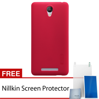 Nillkin Super Frosted Shield Hard Case for Xiaomi Redmi Note 2 - Merah + Gratis Nillkin Screen Protector