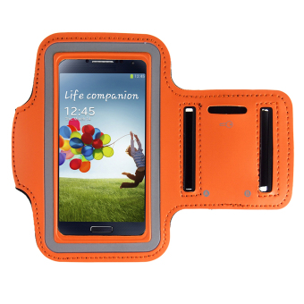 ELENXS Sports Jogging Gym Arm Band Cover Case For Samsung Galaxy S3/S4/S5/M7 Running Cool Nylon Flexible Orange