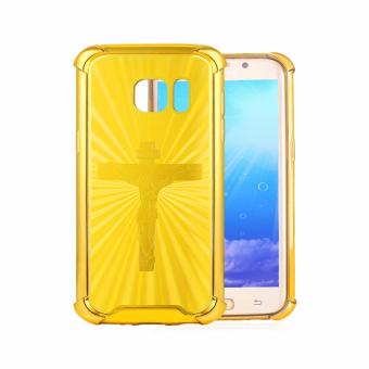 Bandmax Samsung Galaxy S7 Case INRI Crucifix Jesus Cross Shape 18K Gold Plated TPU Case Back Rugged Air Cushion Protective Bumper Cover for Samsung Galaxy S7 Islamic Accessories (Gold) - intl