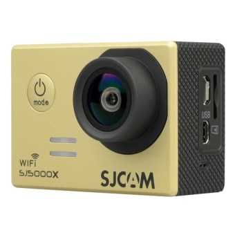 Sjcam Sj5000x Elite Gyro 4k@24fps/2k Wifi Action Camera Sport Dv Helmet Camcorder Gold+1 more battery and Charger