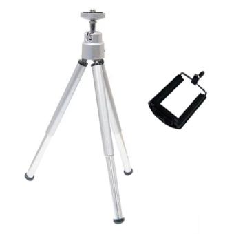 Womdee Cell Phone Mini Tripod Stand Cell Phone Holder(Silver)