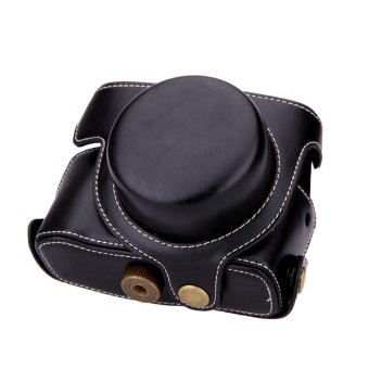 Hard Leather Camera Case Bag with Strap for Canon G1XM2 - intl