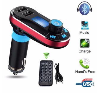 Bluetooth Car Kit MP3 Audio Player FM Transmitter Wireless Car Kit HandsFree LCD Dual USB Charger - intl