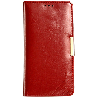 Huawei Mate S Luxury Genuine Leather Magnetic Flip Cover Original Mobile Phone Case Bag Accessories For Huawei Mate S(Red) - intl