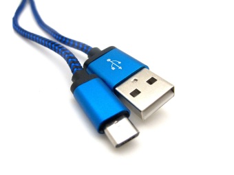 Miibox Kabel Data / Charge / Chrome Cable Warna Micro USB for Smartphone/Gadget (Biru)