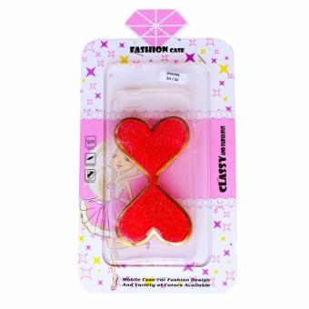 Fashion Case Gliter Love Casing for iPhone 5 / 5s - Red