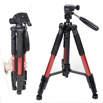 ZOMEI Q111 Portable Professional Tripod with Pan Head for Camera DSLR DV Canon Nikon Sony and Universal Camare Magnesium Alloy Red Color - intl