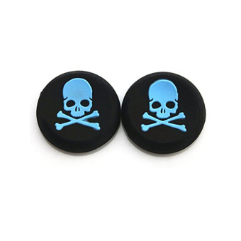 Jetting Buy Skull Joystick Soft Silicone Thumbstick Caps For PS3 PS4 XBOX ONE Controller 10-Pcs Set (Black/Blue)