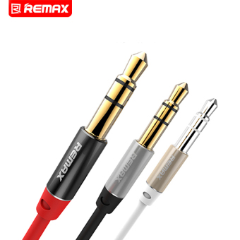 Remax 2m Universal AUX Audio Cable Male To Male Extension Gold Plated AUX Cable For Car iPhone iPod Headphone MP3 MP4(White)