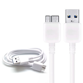 USB 3.0 untuk menyinkronkan data kabel charger memimpin Samsung Galaxy Note 3 & S5 - Putih