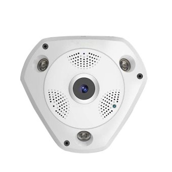 960P HD Wifi Fisheye 360 Degree Panoramic VR Action CamerawithDay/Night Vision White Color - intl