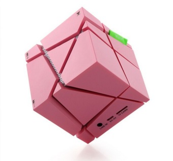 Creative Design Rubik's Cube Mini Bluetooth Speaker (Pink) - Intl