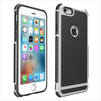 For Apple iPhone 5 / 5s Case Rubber TPU Silicone Shockproof Back Cover Case Anti-knock Phone Case（silver）
