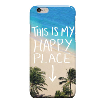 Indocustomcase Beach My Happy Place Untuk Apple iPhone 6 plus Cover Hard Case