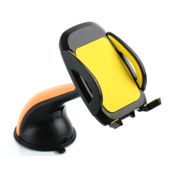 2016 New Style Korea Universal Chuck Mobile Car Automotive TriadVehicle-Mounted Mobile Rack Mobile Phone Stents Yellow (Intl) - intl