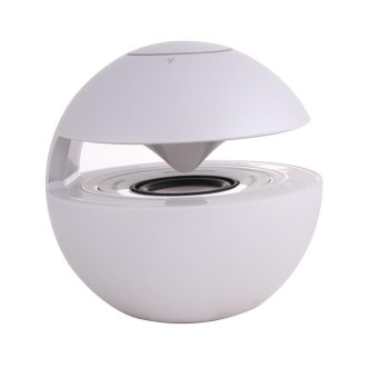 Devel Ball Wireless Bluetooth Speaker with Colorful Light TF AUX (White) - intl