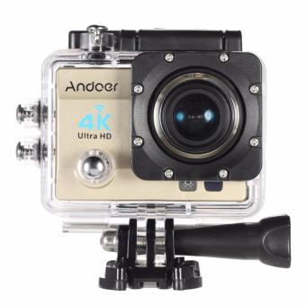 Andoer Q3H 2\" Ultra-HD LCD 4K 25FPS 1080P 60FPS Wifi Wireless Connection 16MP Action Camera 170 degree Wide-Angle Lens with Diving 30-meter Waterproof Case - intl