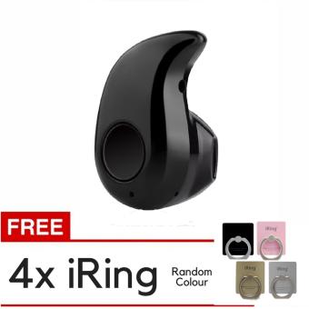 Headset Mini Wireless Bluetooth Stereo In-Ear Earphone Headset For Smartphone Android & iOS - Hitam