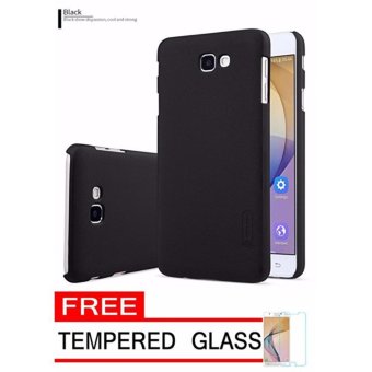 Nillkin For Samsung Galaxy J7 Prime / ON 7 Super Frosted Shield Hard Case Original - Hitam + Gratis Anti Gores Clear