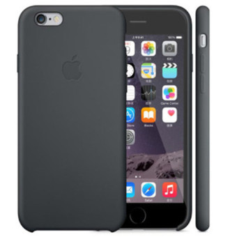 Deluxe mewah PU kulit kasus untuk iPhone 6 Plus 13.97 cm salinan asli belakang keras (Hitam)