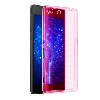 Case Ultrathin Soft Case for Sony Xperia M5 - Merah Clear