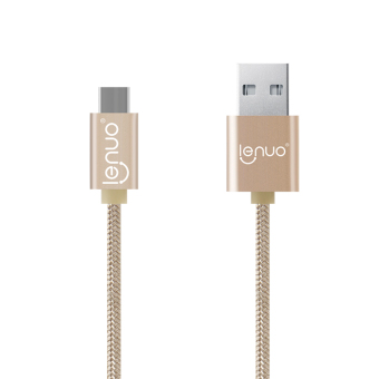 Lenuo 120cm 3A USB C Cable Type C USB 3.1 Nylon Conversion Speed Data Charger Cable for Nexus 6P Nexus 5x LG G5 OnePlus 3 (Gold)