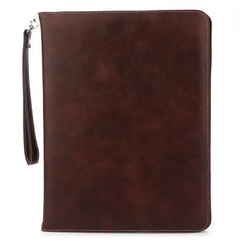 TimeZone Leather Card Holder Full Body Cover for iPad 2 / 3 / 4 (Red)