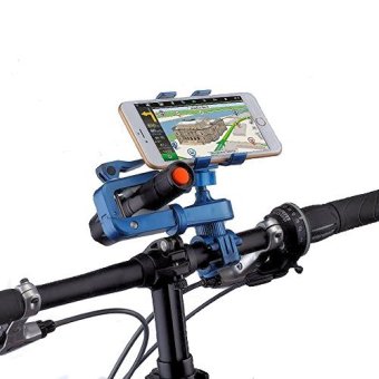 Lantoo Universal Bicycle Bike Motorcycle Mount Holder, Cellphone Smartphone GPS Flashlight Holder iPhone / Samsung / LG / HTC / Google Nexus / Motorolla（Blue）