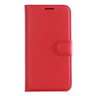 SUNSKY Leather Case with Holder and Card Slots and Wallet for Samsung Galaxy J5 (2016) / J510 (Red)