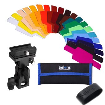 Selens SE-CG20 flash warna gel saring 20 buah dengan gel-Band Kit + Golongan B untuk stan cahaya