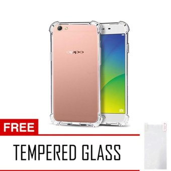 Case Anticrack Case / Anti Crack Case / Anti Shock Case for OPPO F1s Selfie Expert - Fuze / Fyber - Clear + Free Premium Tempered Glass