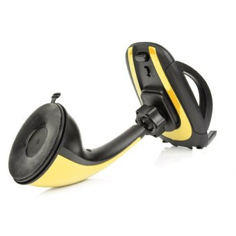 Cocotina 360° Rotating Car Auto Windshield Mount Holder For Mobile Phone GPS (Yellow)