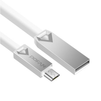 POFAN P06 1.2m 3.4A Micro USB To USB TPE Data Sync Charging Cable With Zinc Alloy Head For Samsung, HTC, Sony, Huawei, Xiaomi, Meizu, CE / FCC / ROHS Certificated(White) - intl