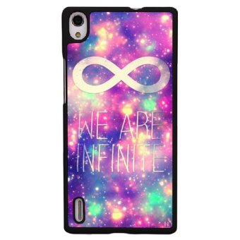 Y&M We Are Infinite Pattern Cover for Huawei P7 (Black)