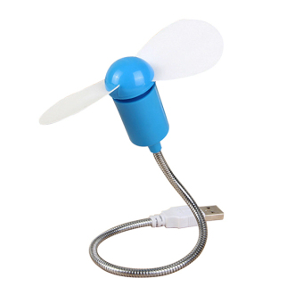 Bluelans Mini Flexible USB Cooling Fan Cooler for Laptop Desktop PC Computer Blue