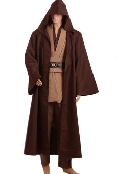 Cosplay Star Wars Obi-Wan Kenobi Jedi Tunic Costume (Brown)
