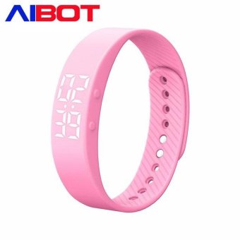 Aibot Bluetooth Smartwatch Realtime Showing Waterproof Smart Wristband LED Screen Fitness Tracker Sports Sleep Men Smart Watch - intl