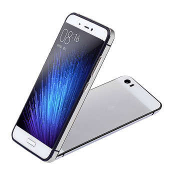 thinch Metal Frame Toughened Tempered Glass Back Case Aviation Aluminum Magnesium Protective Cover for Xiaomi 5 (Silver)