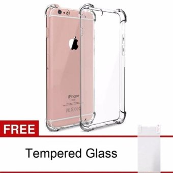 Case Anticrack Case / Anti Crack Case / Anti Shock Case for iPhone 7 - Fuze / Fyber - Clear + Free Premium Tempered Glass