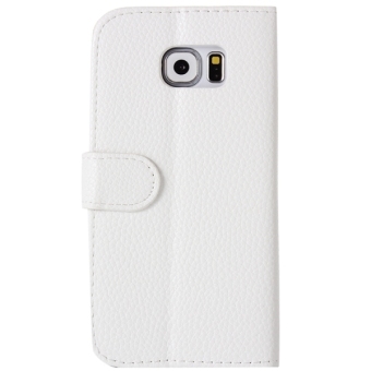SUNSKY Diamond Encrusted Pattern Horizontal Flip Leather with Holder Card Slots for Samsung Galaxy S6 / G920 (White)