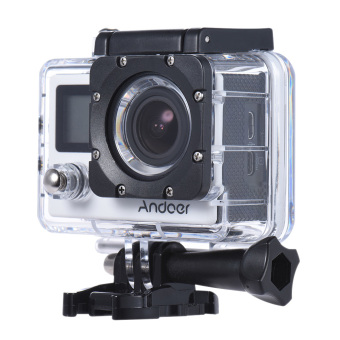 Andoer 4K 30fps/1080P 60fps Full HD 16MP Action Camera Waterproof 30m WiFi 2.0\"LCD Sports DV Cam Camcorder 170 Degree 4X Zoom Dual Screen Car DVR w/ Remote Control