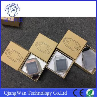 2*pcsDZ09 Bluetooth smart watch card QQ WeChat Facebook phone watch factory direct gift - intl