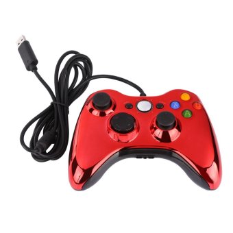 NEW electroplating Wired USB Game Controller For MICROSOFT Xbox 360 (Red) - intl