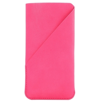 6.3 inch Universal Elephant Skin Texture Vertical Style Pouch Case Bag with Card Slot for Samsung Galaxy Mega 6.3, Huawei Mate 8 / Mate 7, etc.(Magenta) - intl